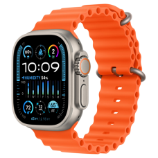 Купить Apple Watch Ultra 2 GPS + Cellular, 49 мм, корпус из титана, ремешок Ocean (One Size) цвета orange (оранжевый)