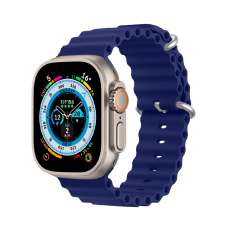 Купить Ремешок DUX DUCIS Ocean Wave для AppleWatch 42/44/45/49mm силиконовый синий