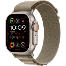 Купить Apple Watch Ultra 2 GPS + Cellular, 49 мм, корпус из титана, ремешок Alpine (M) цвета olive (оливковый)