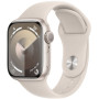 Купить Apple Watch Series 9 45 мм Aluminium with Sport Band (S/M) starlight (сияющая звезда)