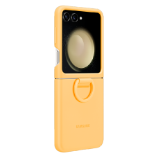 Купить Чехол для Samsung Galaxy Flip 5 Silicone Case with Ring Apricot (желтый)