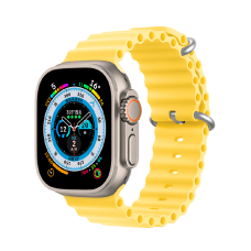 Купить Ремешок DUX DUCIS Ocean Wave для AppleWatch 42/44/45/49mm силиконовый желтый