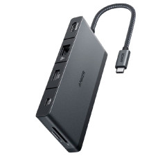 Купить Хаб Anker Type-C 9 in1 A8373 2 Type C/3 USB /HDMI/SD/ Micro SD/Lan черный EAC